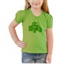 Girls Tee Lime Tractor – Size 0 - Size 6
